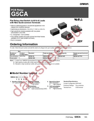 G5CA-1A-E-DC12 datasheet  